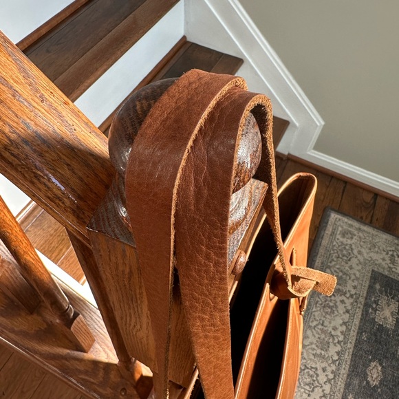 Whipping Post WP Standard Oversized Tan Leather Tote- VGUC - Picture 6 of 11